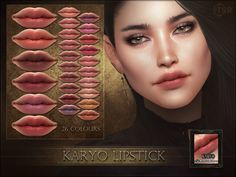 an image of various lipsticks for the face and lips in different colors, sizes and shapes