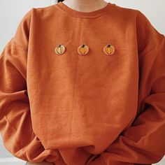 Pumpkin Sweatshirt Fall Sweatshirt Pumpkin Spice Sweatshirt | Etsy Fall Halloween Outfits, Embroidered Pumpkin, Stitch Clothing, Thankful Sweatshirt, Pumpkin Sweater, Halloween Board, Thanksgiving Sweater, Autumn Breeze, Pumpkin Sweatshirt