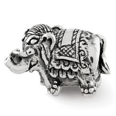 Protected by our 30 Day Money Back Guarantee! Size: 10.91 mm long x 16.36 mm wideMetal: Sterling SilverBead opening Diameter: 4 mmFits Pandora, Biagi, Chamilia & European Bracelets Free U.S. Shipping for orders over $50 Silver Elephant, Silver Elephants, Fancy Beads, Bow Jewelry, Elephant Charm, Childrens Jewelry, Jewelry Companies, 925 Sterling Silver Jewelry, Metal Jewelry