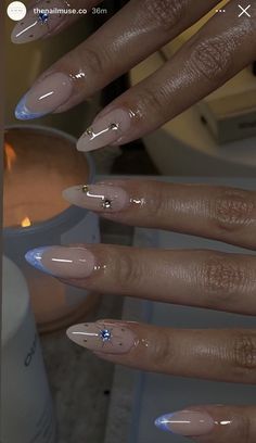 Almond Nails With Silver Tips, College Grad Nails Ideas, New Yrs Nails Almond, New Years Nails Silver, Silver Nails Almond, Almond Nails Silver, Classy Almond Nails, Real Nails, Short Almond Nails