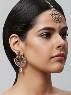 Beautiful kundan earrings with stones and pearls, plus matching mang tikka Traditional Indian Jewelry: Slight Color variations are possible due to lighting and photography. If you are interested in purchasing this item and have any additional questions about this item, please feel free to email us at nazranaanj@gmail.com. For faster responses, call us at 732-283-1808 or WhatsApp us at 609-852-9922 Care instructionsKeep Jewelry away from direct heat, water, perfumes, deodorants and other strong - Wedding Chandbali Bridal Earrings With Jewels, Wedding Bridal Chandbali Earrings With Jewels, Jeweled Pearl Earrings For Wedding, Jeweled Pearl Earrings For Wedding And Festivals, Festive Jeweled Pearl Earrings For Wedding, Jeweled Kundan Bridal Earrings For Wedding, Traditional Jeweled Pearl Earrings For Wedding, Kundan Danglers With Stone Work For Reception, Chandbali Jeweled Bridal Earrings For Reception