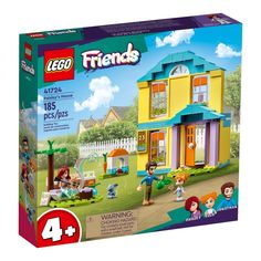 the box is open to reveal an image of a lego friends house