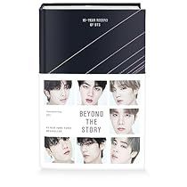 the book is open to reveal an image of bts's face and head