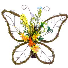 PRICES MAY VARY. Handmade Wreath: This spring wreath is specially designed for home decoration. Real twig based back and cute butterfly shaped wreath design will provide you rich holiday flavora and a feeling of vitality all year round Material: We use natural natural cane twig on this spring wreath. Vivid looking of butterfly make your home look alive and close to nature Artistry and Stylish: Hang this bunny wreath on the wall, which brings the feeling that spring is full of vigor for your indoor decoration. Perfect gift for housewarming, Easter and other holidays Product Size: The butterfly wreath measures 16.5 x 13.4 x 3.2 inches, weighs 0.5 pounds. Due to manual measurement, please allow a slight difference in size. Note: Please don't put the wreath where the strong light shines direct Rich Holiday, Yard Crafts, Butterflies Wreath, Artificial Wreath, Blush Flowers, Bunny Wreath, Cute Butterfly, Handmade Wreaths, Butterfly Shape