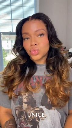 #unice #unicehair #unicewigs #unicewig #unicehairwigs #unicewigsale #fallcolors Caramel Ombre, Caramel Skin, Unice Hair, Long Hair Wigs, Remy Hair Wigs, Short Hair Wigs, Wave Wig, Bouncy Curls, Brown Wig