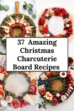 christmas wreaths with the words'amazing christmas character board recipes '