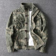 Mens Camouflage Combat Field Jackets Vintage Military Pockets Army Coats | eBay Army Coat, Jackets Vintage, Vintage Military, Field Jacket, Camouflage, Camo, Mens Jackets, Cotton Blend, Fashion Outfits