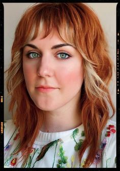 Hair Color Idea - Copper Hair Color Idea Shag With Peekaboo Color, Red And Blonde Shag, Shag Colored Hair, Red Shag Haircut, Copper Shag Hair, Shag With Highlights, Bleach Highlights, A Shag Haircut, Dyed Bangs