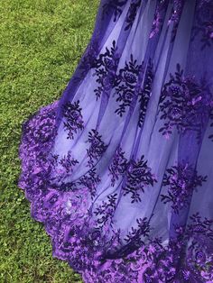 Beautiful Purple color lace Eco- Friendly. Breathable. Good quality. Width 48”-50”. sold By the yard Floral Embroidery Tulle Evening Dress For Prom, Tulle Evening Dress With Floral Embroidery For Prom, Floral Embroidered Tulle Gown For Prom, Floral Embroidered Tulle Gown For Prom Season, Intricate Embroidered Tulle Prom Dress, Sequin Fabric For Wedding Prom Season, Prom Dresses With Intricate Embroidery And Tulle, Prom Dresses With Intricate Embroidery On Tulle, Glamorous Floral Embroidered Evening Dress For Wedding