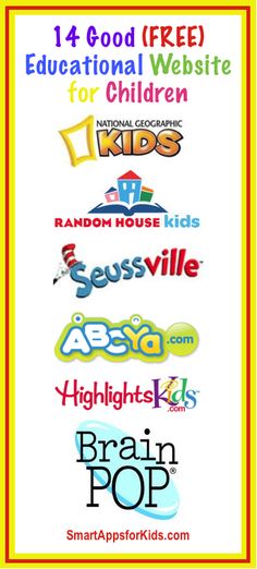 the logos for children's books are shown in this poster, which is also available on