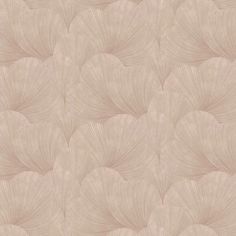 a beige wallpaper with large fan shaped shapes on the top and bottom half of it