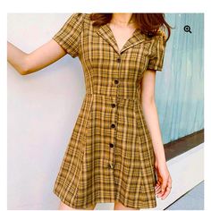 Nwt Cute Button-Front Plaid Mini Dress With Collar. Mustard Yellow. White Buttons. Size Large (Runs Small). No Stretch. Color Different In Stock Photo, But Same Style Dress. Length: 31”. Waist: 14” Flat. Bust: 16” Flat Plaid Mini Dress With Button Closure, Casual Plaid Dress With Buttons, Yellow Button Closure Dress For Fall, Yellow Fall Dress With Button Closure, Yellow Dress With Button Closure For Fall, Plaid Mini Dress With Buttons, Plaid Mini Dresses With Button Closure, Yellow Casual Mini Dress For Fall, Yellow Short Sleeve Mini Dress For Fall