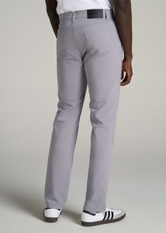 Stay Effortlessly On-Trend in Our 365 Stretch 5-Pocket Pants for Tall Men Unmatched Style in Every Stitch Our 365 Stretch 5-Pocket Men's Tall Pants are all about offering year-round style and an ideal fit. Designed for tall men, these extra-soft pants offer a sleek, tapered fit that's perfect for any event. Experience a new standard in tall men's pants that are as wrinkle resistant as they are comfortable, making them an essential for life on the go. Tapered fit, tailored for tall men over 6' Ex Stretch Straight Bottoms With Pockets, Stretch Flat Front Bottoms With Pockets, Stretch Bottoms With Pockets And Flat Front, Gray Flat Front Pants With Pockets, Straight Leg Work Pants With 4-way Stretch And Pockets, Cotton Chinos With 4-way Stretch And Tapered Leg, Casual Chinos With 4-way Stretch And Pockets, Stretch Tapered-leg Chinos With Pockets, Casual Chinos With Pockets And 4-way Stretch