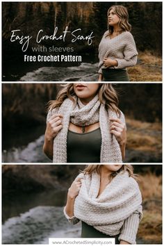 the easy crochet scarf pattern is great for beginners to knit and use