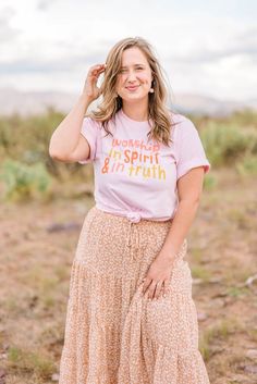 Joyful Pine + Creately Design Co. Christian tee collaboration. Spirit And Truth, John 4, Christian Tees, Christian Women, Christian Shirts, My Friend, So Excited, In The Heights, Worship