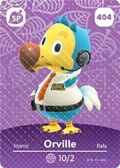 the pokemon trading card for orvillee has an image of a cartoon character in it