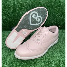 G/Fore Brogue Gallivanter Longwing Blush Pink Colorway Pga Golf Tour Shoes ++Womens Size 6++ New And Unworn Fast Shipping Shelf S83 Pink Brogue Oxfords With Round Toe, Shoes Womens, Blush Pink, New Color, Athletic Shoes, Blush, Golf, Womens Sizes, Size 6