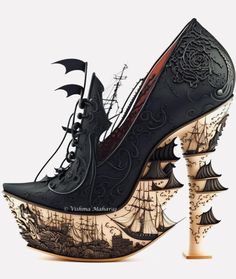 Extravagant Shoes, District 4, Black Pirate, Fake Baby, Dr Shoes, Cute Shoes Heels