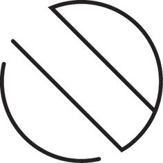 a black and white line drawing of a no entry sign in a circle with one end pointing to the right