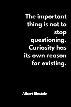 the important thing is not to stop questioning curiosity has its own reason for existing