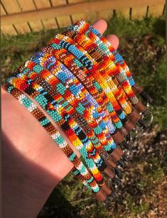 Handmade / beaded rope keychains. Handmade Multicolor Round Bead Keychains, Handmade Multicolor Round Beads Keychain, Handmade Multicolor Round Beaded Keychains, Native Regalia, Indian Beadwork, Coos Bay, Beaded Rope, Native American Beading, Beaded Keychains