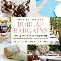 UP TO 85% OFF! TODAY ONLY! Burlap