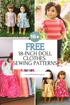 Do you have an 18 inch doll in your life that is in need of some new custom clothing? Here are some free sewing patterns for 18 inch doll clothes! Easy Designs