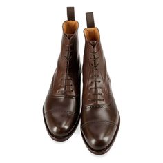 BALMORAL BOOTS IN BROWN BOX CALF / RUSTICALF (INCL. SHOE TREE) Balmoral Boots, Cordovan Shoes, Exclusive Shoes, Shoe Horn, Brown Box, Travel Shoes, Shoe Tree, Goodyear Welt, Shoes Outlet