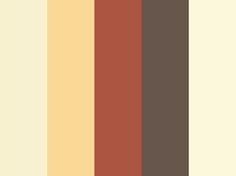 the color palette is brown, yellow and orange