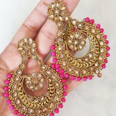 gold hoop earrings indian pakistani gold hoop earrings,daily wear gold earrings,gold drop long earrings,gold chandbali earrings,latest gold jhumka design,gold jhumka earrings designs,gold ring designs for women,gold jhumka,gold jhumka designs,gold earrings jhumka,jhumka earrings,gold pinjada jhumka designs,jhumka designs,jhumki designs,bridal gold earrings,latest new modles gold earrings,jhumka,peral earring,ruby earrings,party wear earrings,gold ear studs designs,fashion trends White Indian Outfit, Hot Pink Earrings, Antique Gold Earrings