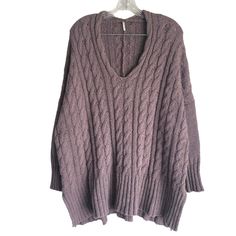 Free People Women's Cable Knit Sweater Size L 100% Cotton Long Slv Drop Shoulder ***Has A Minor Damage In The Left Armpit Area, Showni N The Last Picture*** Chest / Pit To Pit (In): 32 Length / Shoulder To Hem (In): 31.5 Cable Knit Sweater Womens, A Minor, Free People Sweaters, Free People Sweater, Cable Knit Sweater, Drop Shoulder, Cable Knit, Knit Sweater, Sweater Sizes