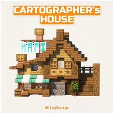 an advertisement for a house made out of wood