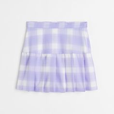 Skirt In Twill With A High Waist. Adjustable, Elasticized Waistband With Concealed Zipper And Snap Fastener At One Side. Pleated Seam Above Hem. Unlined. Plaid White Purple Preppy Nwot New Without Tags Great For Spring And Summer! Girls Size 18 (13-14 Youth). Compositionpolyester 98%, Spandex 2% Additional Material Informationshell: Recycled Polyester 98% Purple Preppy, Twill Skirt, Snap Fasteners, Kids Bottoms, Summer Girls, High Waist, Plaid, High Waisted, Skirt