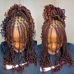 Knowles’s Braids, New Braided Hairstyles, Short Hair Twist Styles, Colored Box Braids, Weave Hairstyles Braided, Colored Braids, Quick Natural Hair Styles, Faux Locs Hairstyles