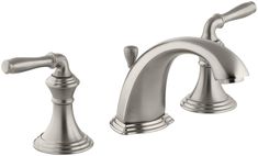 two handle bathroom faucet in satin chrome