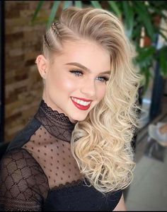 Rambut Brunette, Side Swept Hairstyles, Side Braid Hairstyles, Long Hair Wedding Styles, Big Hair