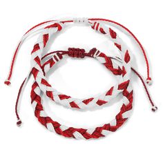 Show off your team spirit with our Crimson & White Team Color Braided Bracelets! Perfect for men, women, and kids, these adjustable bracelets are water safe and come in a set of two. Wear your favorite team colors in style. Adjustable Red Braided Bracelet With Colorful Beads, Casual Red Braided Bracelet For Beach, Elegant Red Adjustable Braided Bracelets, Resizable Red Braided Bracelet For Beach, Red Resizable Braided Bracelet For Beach, Braided Bracelets, Adjustable Bracelet, Team Colors, Favorite Team