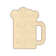 a wooden cutout of a beer mug