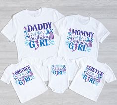 Matching Mermaid Family Birthday T-shirt,Mermaid Birthday T-shirt,Family Mermaid Birthday T-shirt,Birthday Party Crew Tees,Matching Birthday We have designed fun, enjoyable and stylish t-shirts to make you happy with small details on Birthday Party. Don't forget to check out our other t-shirts 😊 *PRICE IS PER SHIRT, NOT AS A MATCHING SET* ❀DETAIL❀ For printing, we use Bella Canvas and Gildan SoftStyle brand shirts, which are the best in the industry. *Bella Canvas -unisex size -4.2 oz. -Solid c Mermaid Family Shirt, Mermaid Family, Girls Mermaid Party, Mermaid Theme Birthday Party, Family Matching Shirts, Mermaid Theme Birthday, Family Tees, Custom Printed Shirts, Birthday Tee