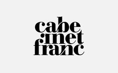 the words cabe net franc are black and white