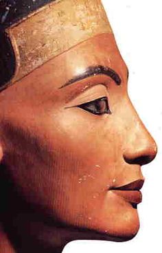 the head of an ancient egyptian statue