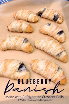 blueberry danish made with refrigerator crescent rolls