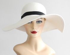 Floppy Wide Brimmed White Felt Hat- White Hat- Bridal Hat- Floppy Hat- Picture Hat- Ivory Hat- Fall Fashion- Spring Fashion- Derby Hat    Wide White Felt Hat For Beach And Kentucky Derby, White Brimmed Felt Hat For Summer, White Curved Brim Felt Hat For Beach, White Felt Hat With Curved Brim For Beach, White Wide Brim Felt Hat For Summer, White Fedora Felt Hat For Beach, White Fedora Felt Hat For The Beach, Brimmed Felt Hat For Summer, Wide Brim Felt Hat For Vacation