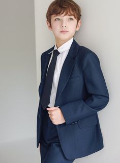 Suits And Ties, Navy Fabric, Long Trousers, Jacket Long, Suit And Tie, Check Pattern, 2 Piece Set, Boys Who