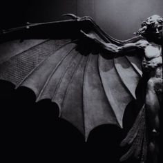 Statue Base, Demon Wings, Fallen Angel, Bat Wings, Dark Fantasy