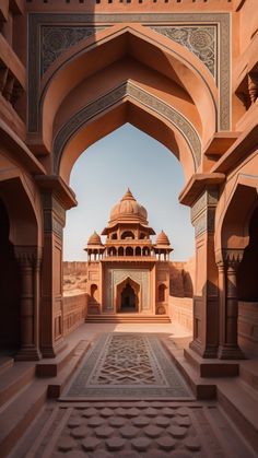 an archway in the middle of a building