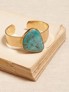 Sweet Accessories, Boho Cowgirl, Pearl Cuff, Bangles Indian, Hammered Brass, Southwestern Jewelry, Turquoise Cuff, Women's Jewelry And Accessories, Natural Turquoise