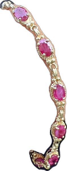 Oval Gold Ruby Bracelets, Gold Oval Ruby Bracelets, Oval Ruby Bracelet In Gold, Ruby Bracelet, Doll Jewelry, Ruby, Yellow Gold, Ships, Collage