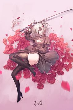 2b Nier Automata, 2b Nier Autómata, Japan Kawaii, Retro Nostalgia, Nier Automata, Sega Genesis, Video Game Art, Pc Gamer, Fanarts Anime