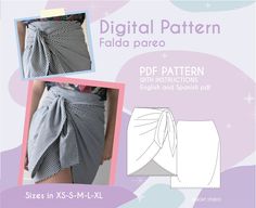 the pattern for this skirt is easy to sew, and has an attached belt